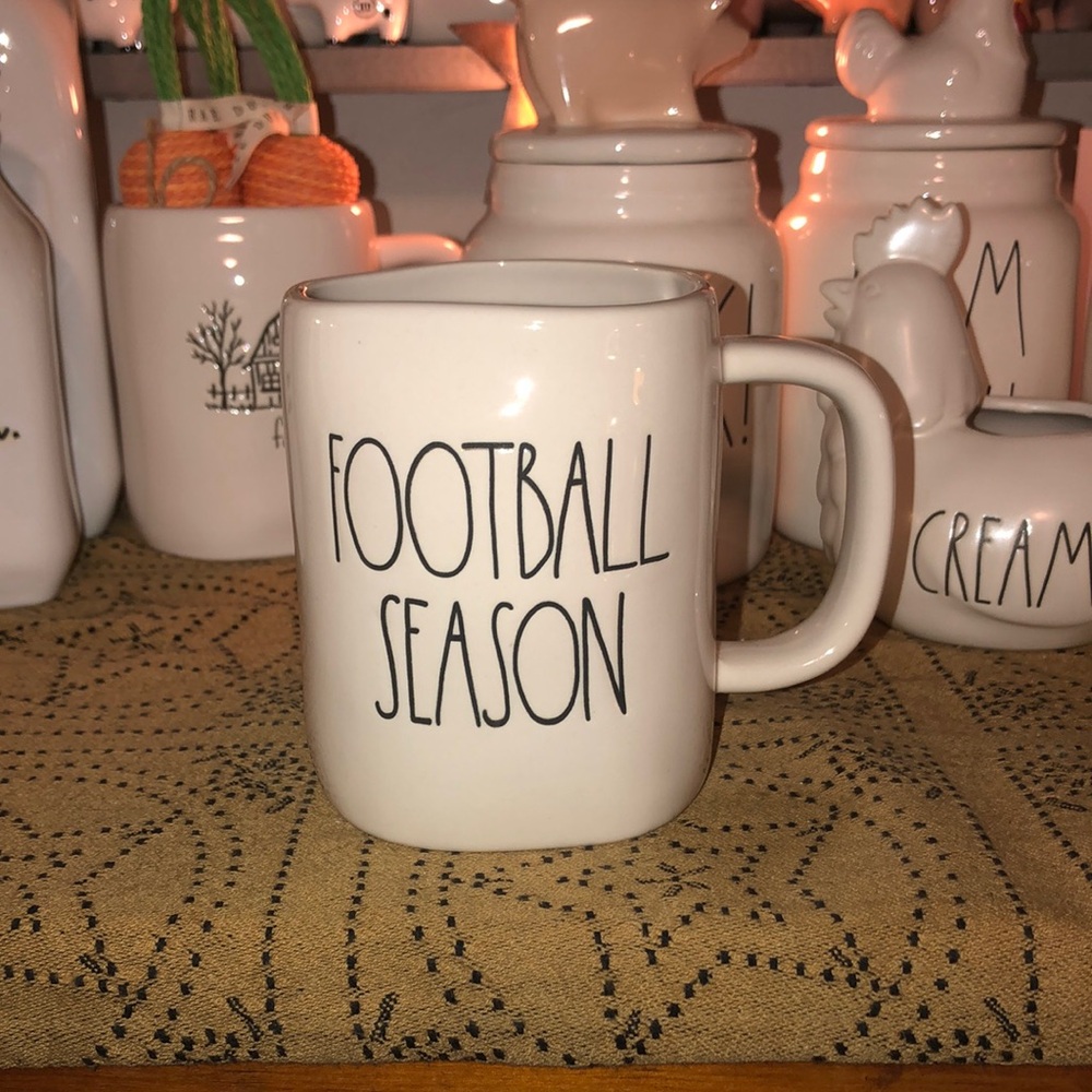 Rae Dunn FOOTBALL SEASON Mug White